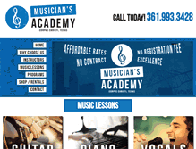 Tablet Screenshot of musiciansacademy.com